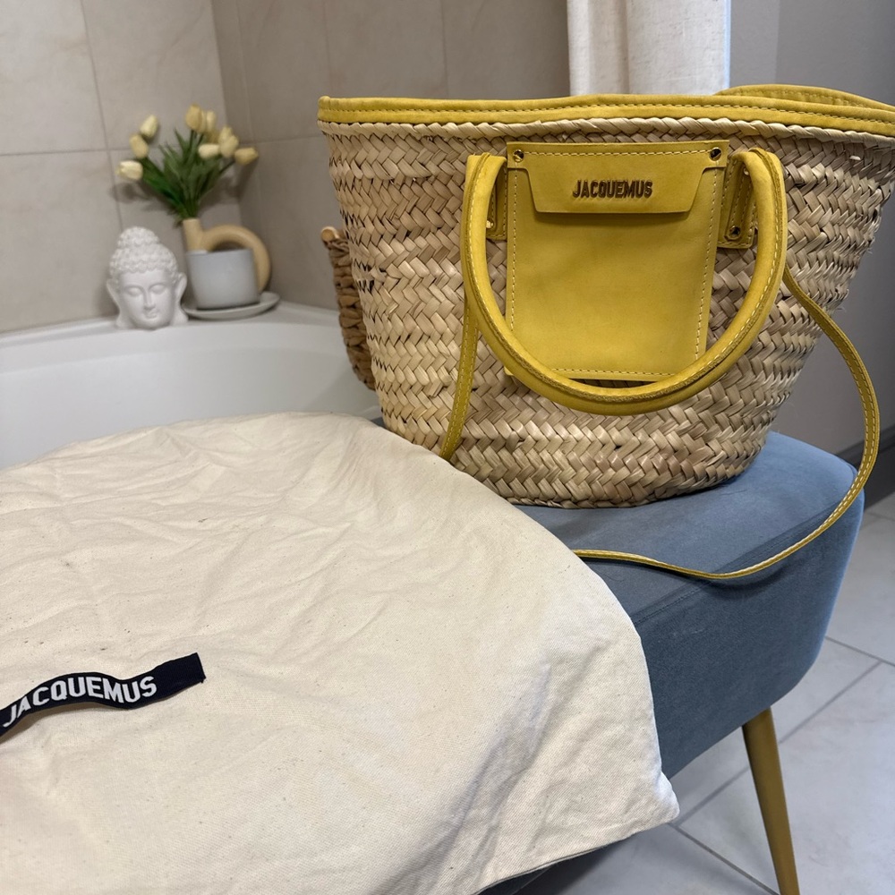 Jacquemus Yellow and Tan Tote Bag